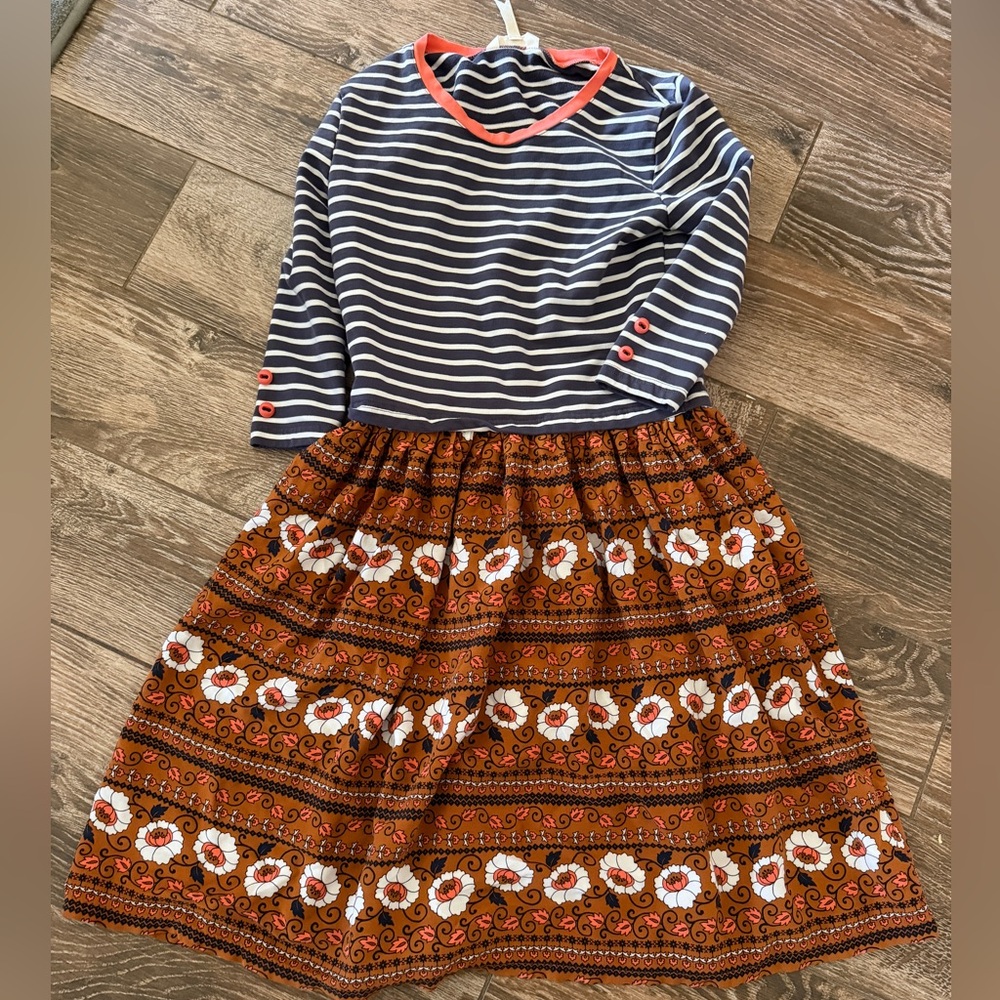 Matilda Jane 3/4 sleeve stripe and floral dress XS